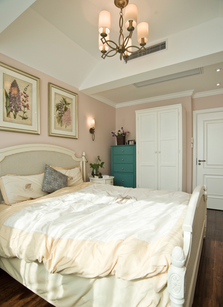 浪漫粉美式卧室房间装饰设计大全