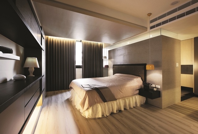 深咖奢华现代风卧室局部背景墙效果图_齐家网装修效果图