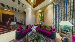 东南亚装饰风格客厅沙发搭配效果图