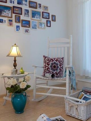 浪漫美式地中海风休闲区照片墙设计图片