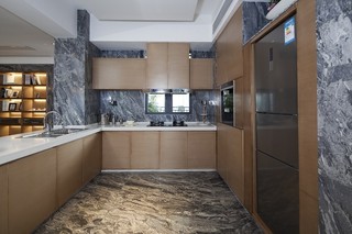 花岗岩装饰现代豪华别墅厨房厨房搭配效果图