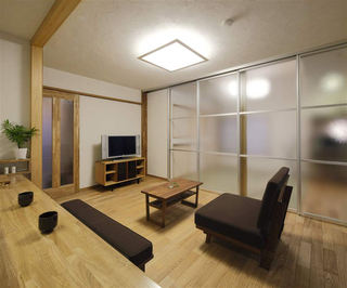 简洁日式装修风格小户型一居室设计装潢图