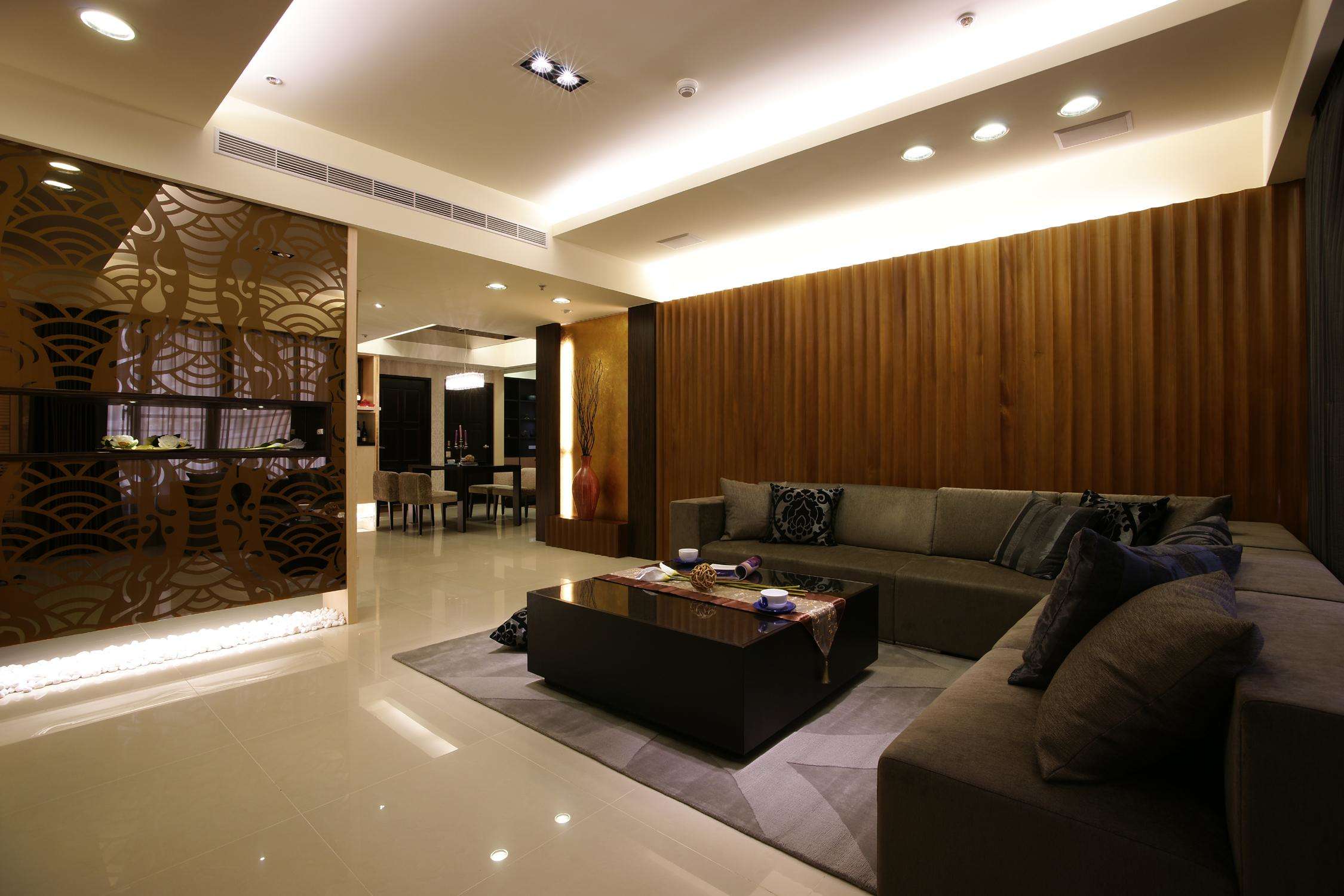 素雅现代风格客厅沙发装饰效果图