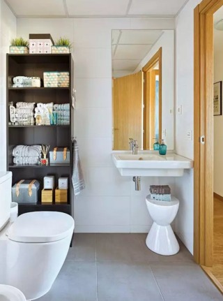 简约宜家混搭风格卫生间浴室柜设计效果图