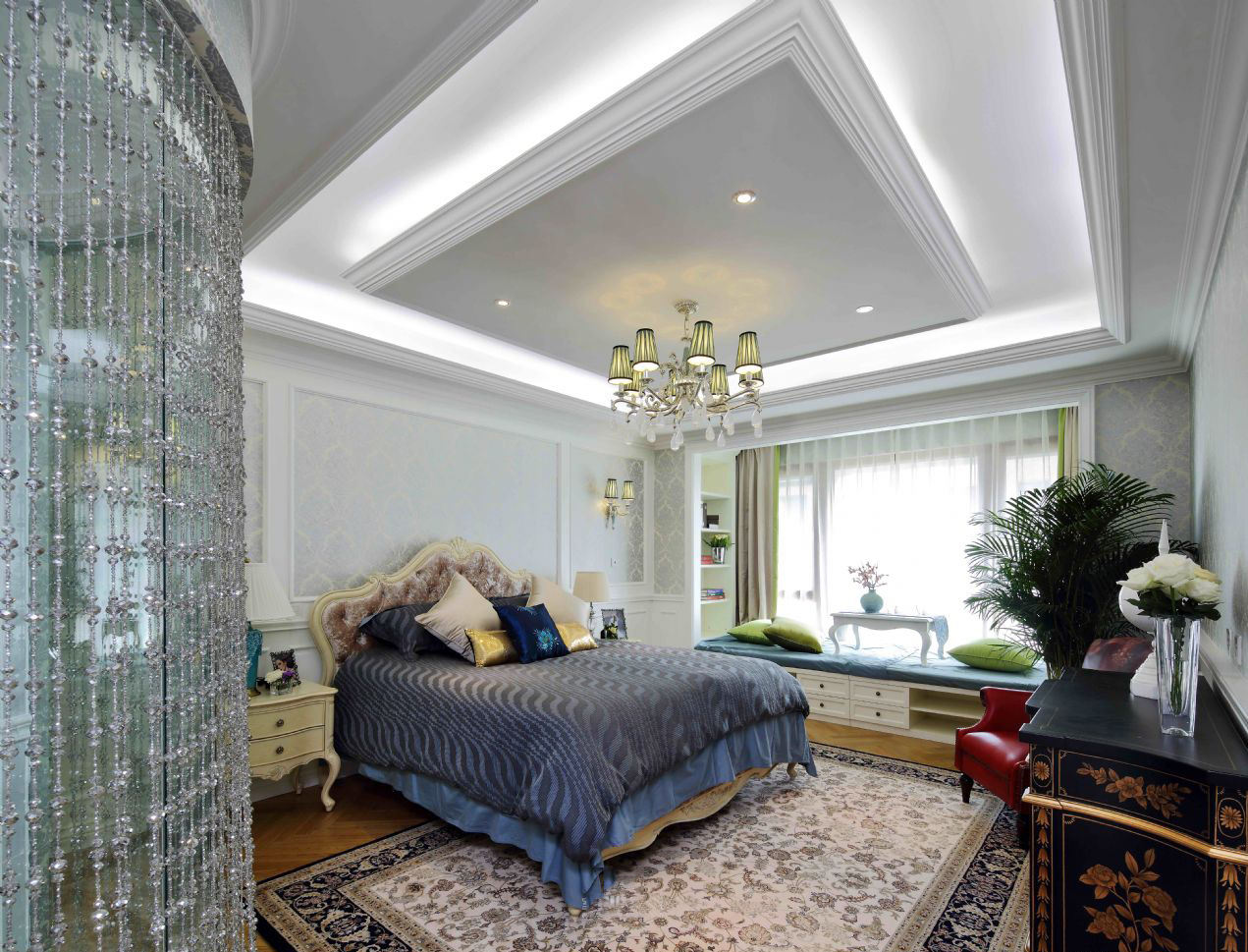 高贵优雅欧式风格卧室设计装修欣赏图