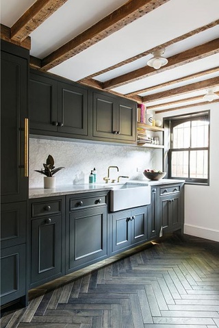复古北欧风格厨房橱柜设计装修图