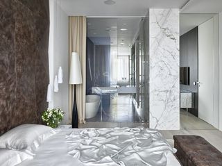 时尚浪漫现代设计卧室带卫生间装修效果图