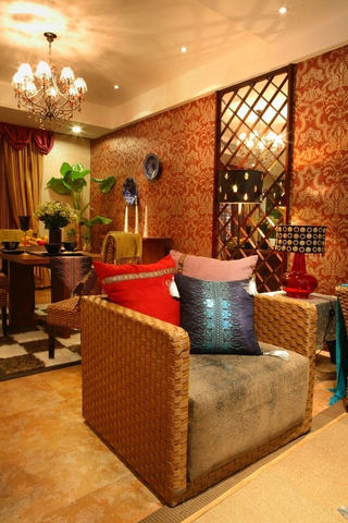 色彩靓丽东南亚风格两居装饰效果欣赏图
