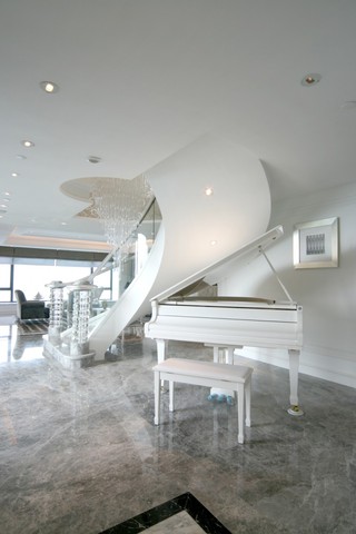 华丽个性简约后现代复式家居楼梯设计