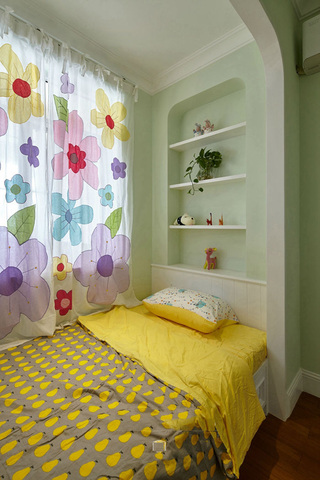 多彩美式设计儿童房床头效果图