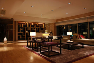 浪漫咖色系中式现代混搭客厅装饰大全