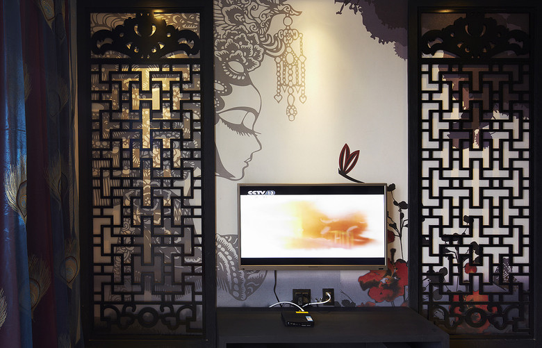 背景墙,中式,白色,米色,黑色