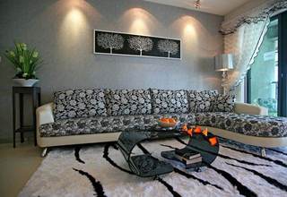 风雅别趣现代客厅沙发装饰效果图