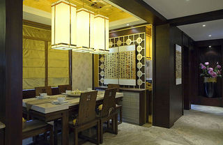 儒雅中式新古典餐厅装修设计效果图