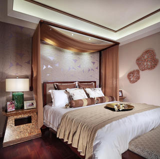 浪漫唯美咖系东南亚设计卧室大全