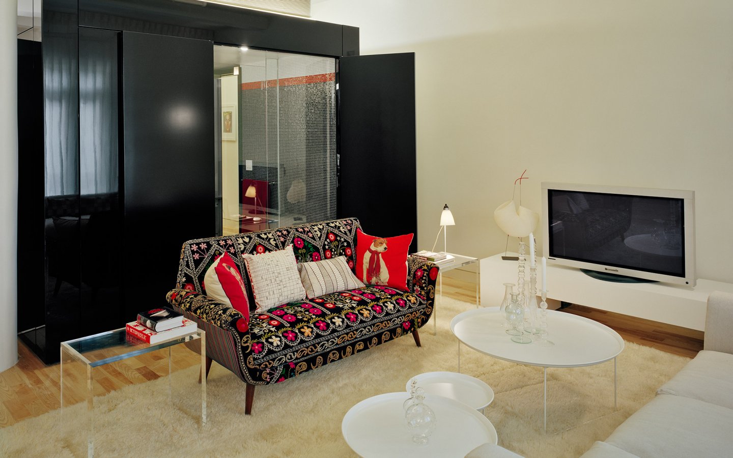 风雅现代混搭小客厅布艺沙发装饰图