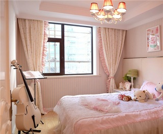 甜美粉色系欧式儿童房设计效果图