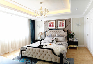 低奢现代欧式风格卧室软装装饰效果图