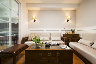 简约现代风格客厅沙发背景墙布置效果图