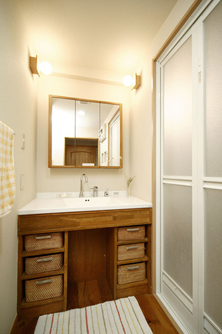 简约清新日式风格卫生间浴室柜设计效果欣赏图