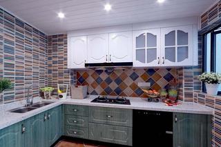 色彩柔和浪漫地中海装饰风格公寓厨房欣赏图