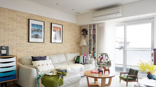 自然清新宜家装修风格客厅沙发背景墙效果图