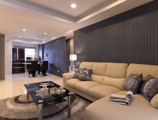 精简现代装修风格复式客厅小茶几装饰效果图