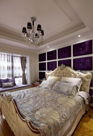 华丽高雅欧式风格二居主卧室装饰图例