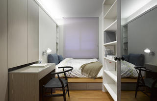简洁素雅现代卧室办公区域设计
