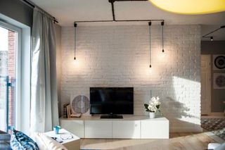 黑白个性北欧风格一居室公寓装饰效果图