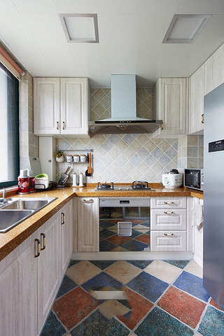经典简约地中海风格整体厨房设计装修案例图