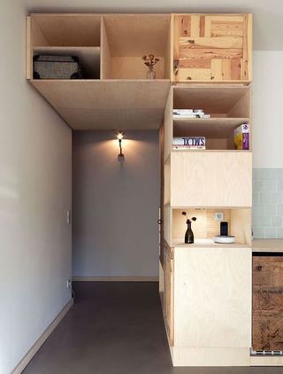 简约创意小户型一居室置物柜设计装修图
