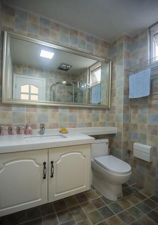 清新地中海风格卫生间浴室镜装饰图片