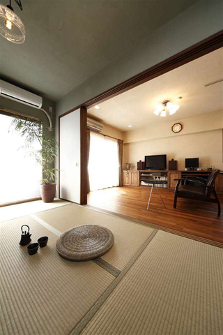 现代日式设计装潢三居室内榻榻米装修效果图
