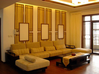 简约现代新古典客厅沙发背景墙装潢