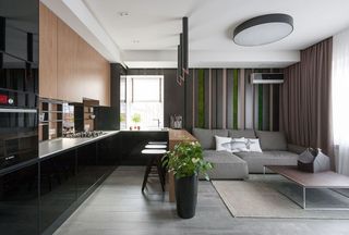 现代装潢风格两居室室内家装设计效果图