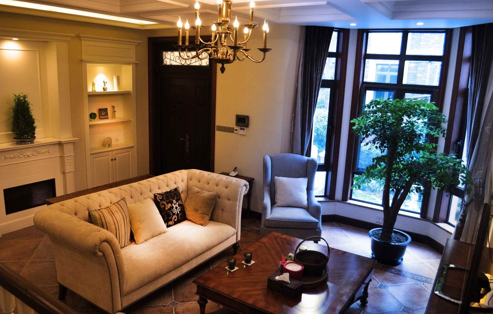 典雅休闲美式设计风格客厅沙发效果图