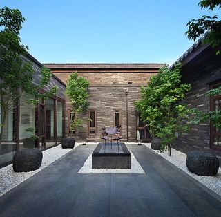 雅致中式新古典别墅庭院效果图片欣赏