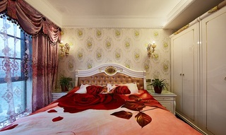 高贵欧式风格卧室软装装饰效果图