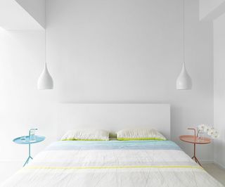 清爽极简主义风格公寓卧室装潢图