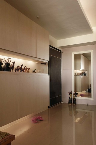裸色简约现代家装风格整体柜效果图