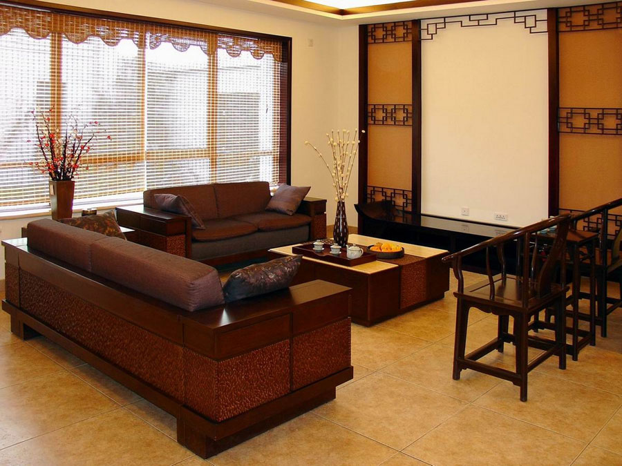 客厅,背景墙,现代,中式,咖啡色