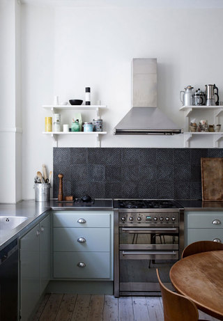 灰蓝色北欧风格厨房装饰效果图