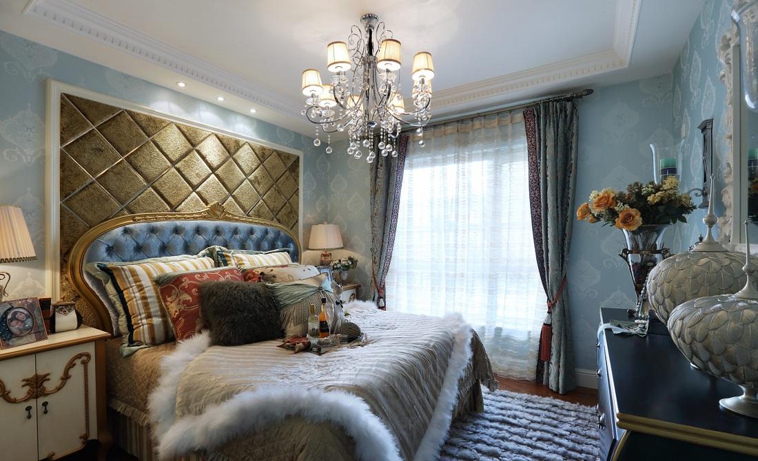 高贵奢华欧式风格卧室软装设计搭配图