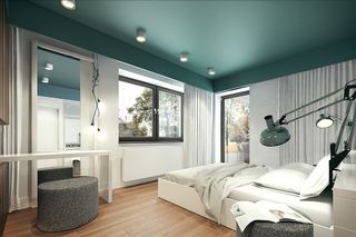清新时尚现代风格别墅卧室窗户设计效果图