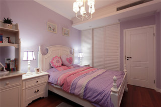 粉紫色美式风格梦幻儿童房设计装修欣赏图
