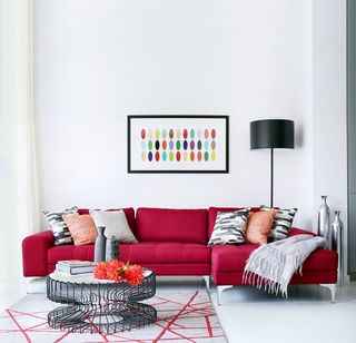 多彩现代简约小户型设计客厅沙发效果图