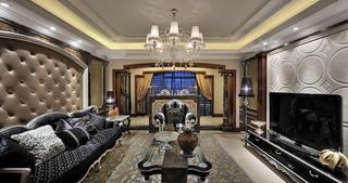 高贵奢华欧式摩登古典客厅隔断设计欣赏图