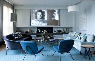 摩登后现代风格设计客厅电视背景墙效果图