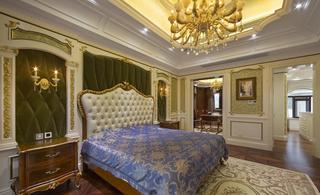 豪华鎏金古典欧式风格别墅卧室设计装修图